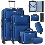 KESSER&reg; Reisekoffer Set 4-teilig | Trolley Kofferset Stoffkoffer mit