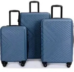 Travelhouse Bali Stabiler Koffer-Set 3tlg. Trolley Koffer Reisekoffer Blau ABS