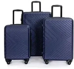 Travelhouse Bali Stabiler Koffer-Set 3tlg. Trolley Koffer Reisekoffer Navy ABS