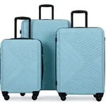 Travelhouse Bali Stabiler Koffer-Set 3tlg. Trolley Koffer Reisekoffer Gr&uuml;n ABS