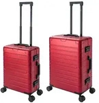 Oslo | 2er Set | Trolleys mit 4 Rollen | Aluminium Hartschale | Handgep&auml;ck +