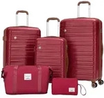 Ascona Gep&auml;ck-Set, 5-teilig, Koffer mit Rollen, Hardcase, Reisetasche und