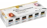 Kreul Kreative Acryl Metallicfarben Set Glamour Living 6x20 ml Malfarben Set - Silber