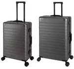 Oslo | 2er Set | Trolleys mit 4 Rollen | Aluminium Hartschale | Reisekoffer M+L -