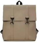 Rains MSN Bag Mini W3 Rucksack, Beige, wasserdicht, 13 L Volumen, 34x31x12 cm - Beige
