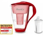 PEARLCO 235019 Glas-Wasserfilter inkl. 1 Kartusche Rot - Rot