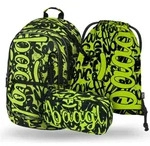BAAGL Core Lime Rucksack-Set 3tlg: Rucksack, Federm&auml;ppchen, Turnbeutel - Schwarz