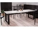 Endo-M&ouml;bel Esstisch Cora ausziehbar 130cm - 210cm K&uuml;chentisch Kufentisch (Wei&szlig;