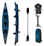 Wattsup Aufblasbares Kajak, 3-Sitzer, 476 x 80 cm, Komplettpaket, bis zu 235 kg, Blau
