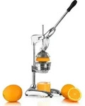 Mahlzeit Edelstahl Saftpresse CORDOBA, silber, manueller Entsafter f&uuml;r Orangen,