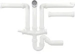 BLANCO Beckenverbindung 2x3,5"-1x1,5"/ 3x3,5" - Wei&szlig;