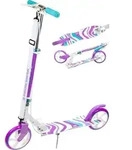 Roller Scooter Cityroller Raven Zea White/Violet 200mm mit Handbremse, Glocke und