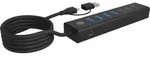 ICY BOX IB-HUB1737-C3 7-Port USB 3.2 Gen 1 Hub - Schwarz