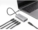 Delock - Hub - 10 Gbps, PD 85 Watt, with 30 cm connection cable - 5 x USB-C - Desktop