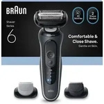Braun Series 6 62-G1650s, Folienschaber, Schwarz, Tasten, Akku, Lithium-Ion (Li-Ion),