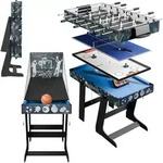 Juskys 5in1 Spieltisch Ballzauber klappbar - Tischtennis, Kicker, Billard, Hockey &