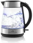 Eta Crystela II, 1,7 l, 2200 W, Schwarz, Edelstahl, Transparent, Glas,