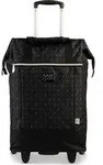Punta Big Wheel Einkaufstrolley schwarz gemustert | XL-R&auml;der & 40L Volumen -...