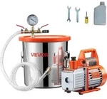 VEVOR 11,36 L Vakuumkammer mit Pumpe, 99 L/min, Edelstahl, Entgasungskammer-Kit,