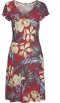 LASCANA Sommerkleid mit V-Ausschnitt und Alloverdruck, Jerseykleid...