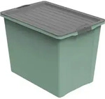 Rotho Aufbewahrungsbox mit Rollen 70L COMPACT ECO - Kunststoffbox je 57,0 x 39,5 x