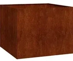 vidaXL Pflanzk&uuml;bel Rostig 100x100x80 cm Wetterfester Stahl - Braun