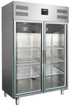 SARO Gewerbek&uuml;hlschrank, Glast&uuml;r - 2/1 GN GN 1200 TNG - Silber