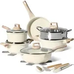 Just Perfecto JL-779 : batterie de cuisine beige 15 pi&egrave;ces avec cuiseur vapeur -