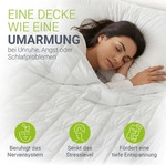 Juskys Gewichtsdecke 135x200 &ndash; wei&szlig;, schwere Therapiedecke gegen Unruhe &ndash; 7 kg -