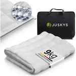 Juskys Gewichtsdecke 135x200 &ndash; wei&szlig;, schwere Therapiedecke gegen Unruhe &ndash; 9 kg -
