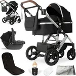 Bergsteiger Nizza 3 in 1 Kinderwagen, Kombikinderwagen Komplettset, Babywanne &...