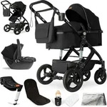 Bergsteiger Nizza 3 in 1 Kinderwagen, Kombikinderwagen Komplettset, Babywanne &...