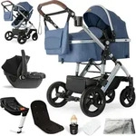 Bergsteiger Nizza 3 in 1 Kinderwagen, Kombikinderwagen Komplettset, Babywanne &...