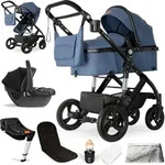 Bergsteiger Nizza 3 in 1 Kinderwagen, Kombikinderwagen Komplettset, Babywanne &...