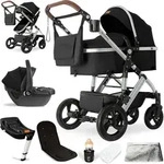 Bergsteiger Nizza 3 in 1 Kinderwagen, Kombikinderwagen Komplettset, Babywanne &...