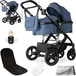 Bergsteiger Nizza 3 in 1 Kinderwagen, Kombikinderwagen Komplettset, Babywanne & Buggy