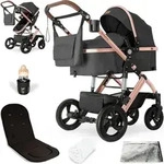 Bergsteiger Nizza 3 in 1 Kinderwagen, Kombikinderwagen Komplettset, Babywanne & Buggy
