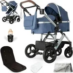 Bergsteiger Nizza 3 in 1 Kinderwagen, Kombikinderwagen Komplettset, Babywanne & Buggy