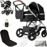 Bergsteiger Nizza 3 in 1 Kinderwagen, Kombikinderwagen Komplettset, Babywanne &...