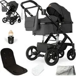 Bergsteiger Nizza 3 in 1 Kinderwagen, Kombikinderwagen Komplettset, Babywanne & Buggy