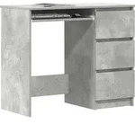 vidaXL Schreibtisch Betongrau 90x45x76 cm Holzwerkstoff - Grau