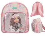 DEPESCHE TOPModel Rucksack WILD 2 F&auml;cher verstellbare Schultergurte 25x29x26cm