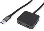 VALUE USB 3.2 Gen 1 Hub, 4 Ports (2x USB-A + 2x USB-C), mit Verl&auml;ngerungskabel, 5 m