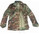 MIL-TEC M65 Feldjacke Import woodland Army Jacke mit Innenfutter Jagdjacke M - Gr&uuml;n