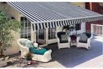 vidaXL Gelenkarmmarkise Handbetrieben 300 cm Blau/Wei&szlig;