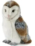 Living Nature Pl&uuml;sch Eule barn owl gro&szlig; 30cm Kuscheltier - Grau/Braun/Wei&szlig;