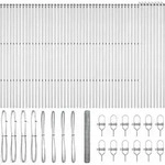 vidaXL Bodenmontierter Sechseckzaun 100 x 1,4 m Verzinkter Stahl Netz - Silber