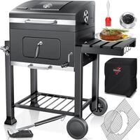KESSER&reg; Grill Grillwagen XXL Holzkohlegrill mit Deckel, R&auml;dern, Edelstahl-Griff,