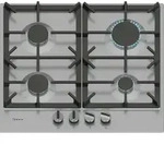 Neff T26CIP8N0, Schwarz, Edelstahl, Integriert, 60 cm, Gaskochfeld, Edelstahl, 4