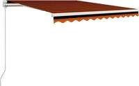 vidaXL Einziehbare Markise Handbetrieben 350 x 250 cm Orange und Braun
